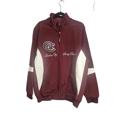 Charles River Apparel Mens XL Maroon Quaker City String B Track Jacket Full Zip