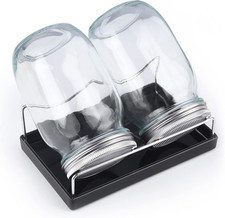 Sprouting Jar Kit-2 Wide Mouth Quart Mason Jars with 316 Stainless Steel Screen 
