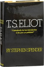 Stephen Spender & Frank Kermode - T. S. ELIOT - 1st ed - very good+/vg+ jacket