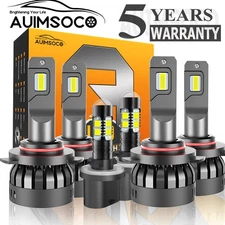 For Chevy Silverado 3500 2001-2002 LED Headlight Fog Light Bulbs Conversion Kit