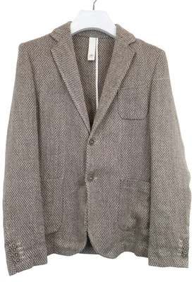 OFFICINA 36 Blazer Herren EU 50 Muster Leinenmischung Ungefüttert - Bild 1 von 4