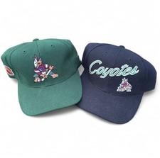 2 Vintage Arizona Coyotes NHL Sports Specialties 90's Snapback Hats RARE Hockey