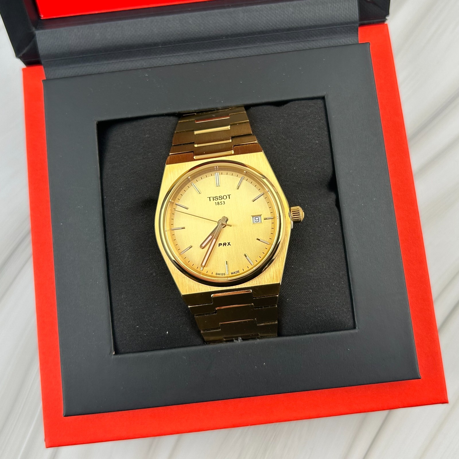 Tissot PRX 40MM Champagne Quartz Stainless Steel Men's Watch T137.410.33.021.00