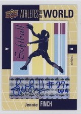 2011 Upper Deck World of Sports Athletes the Jennie Finch #AW-FI Auto 1s2l