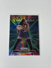 2022 Panini Prizm WNBA Fearless Tina Charles #4 Green Prizm