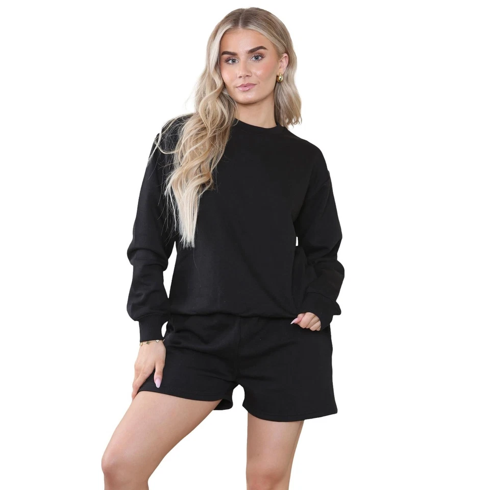 Kruze Donna Tuta Set Girocollo Manica Lunga Felpa Pile Jogging Suit - Immagine 2 di 4