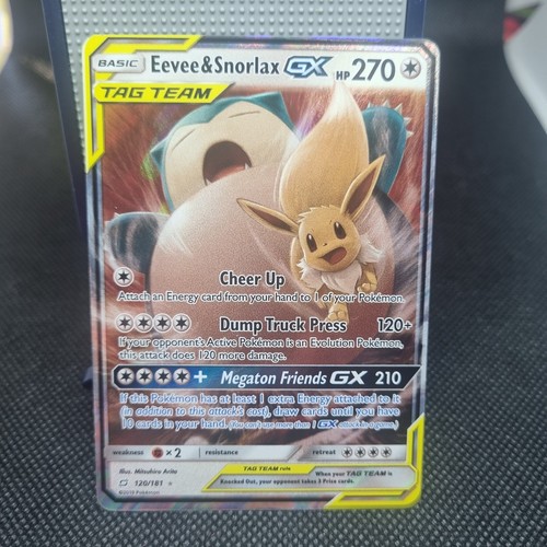 Eevee & Snorlax GX - 120/181 - Tag Team Team Up - Pokemon TCG Card - Near Mint 
