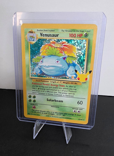 Pokémon Celebrations Venusaur 15/102 Base Set Holo Rare 1999 English Pokémon TCG