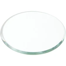 Plymor 3" Round, 3mm Thick Beveled Clear Glass Circle