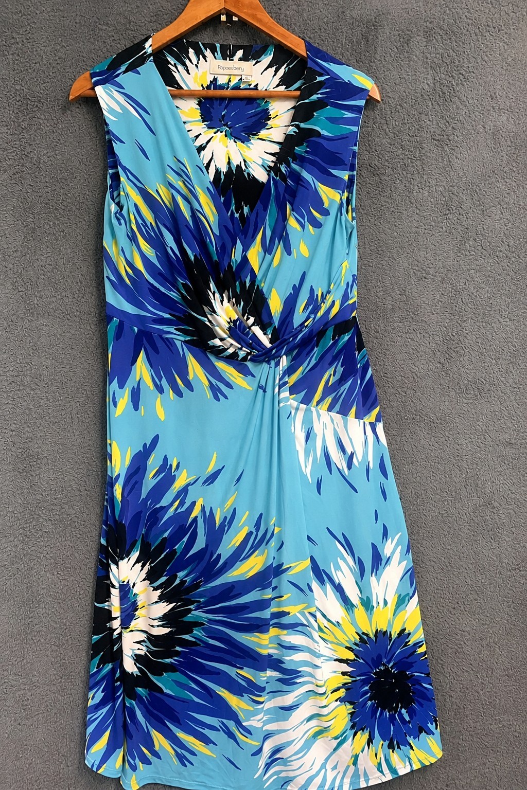 Pepperberry Bravissimo Floral Dress Blue Multi Really Super Curvy Size 14 image 2