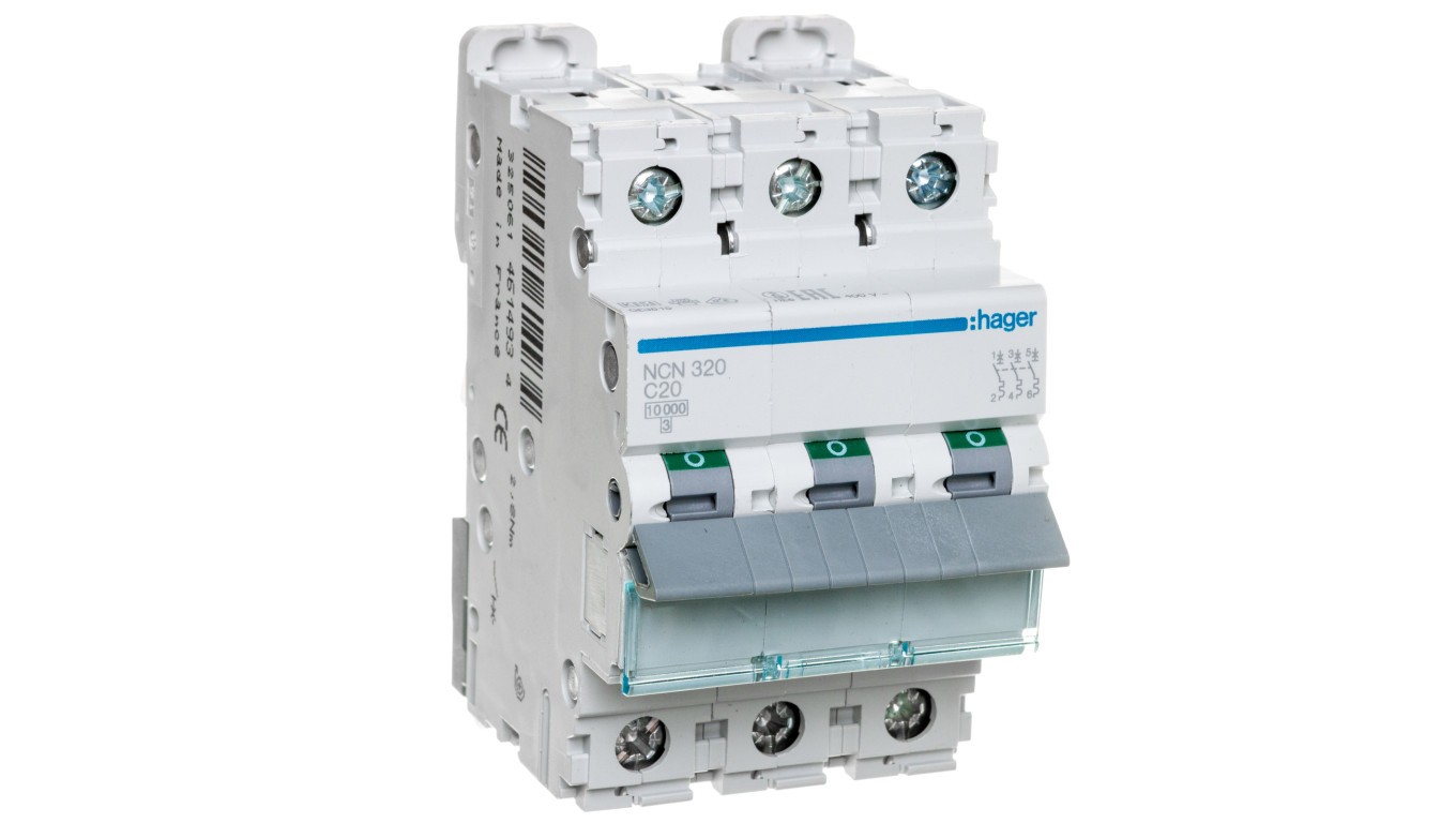 3P C 20A 10kA AC NCN320 Overcurrent Switch Overcurrent Switch