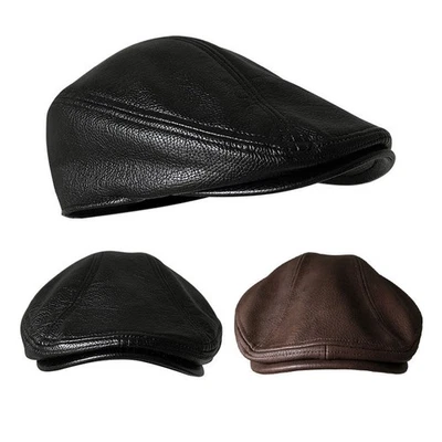 Leather Newsboy Caps for Men for sale | eBay
