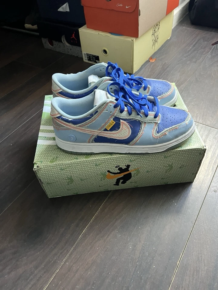 Size 9 - Nike Dunk Low x Union LA Passport Pack - Argon, photo 2 of 5