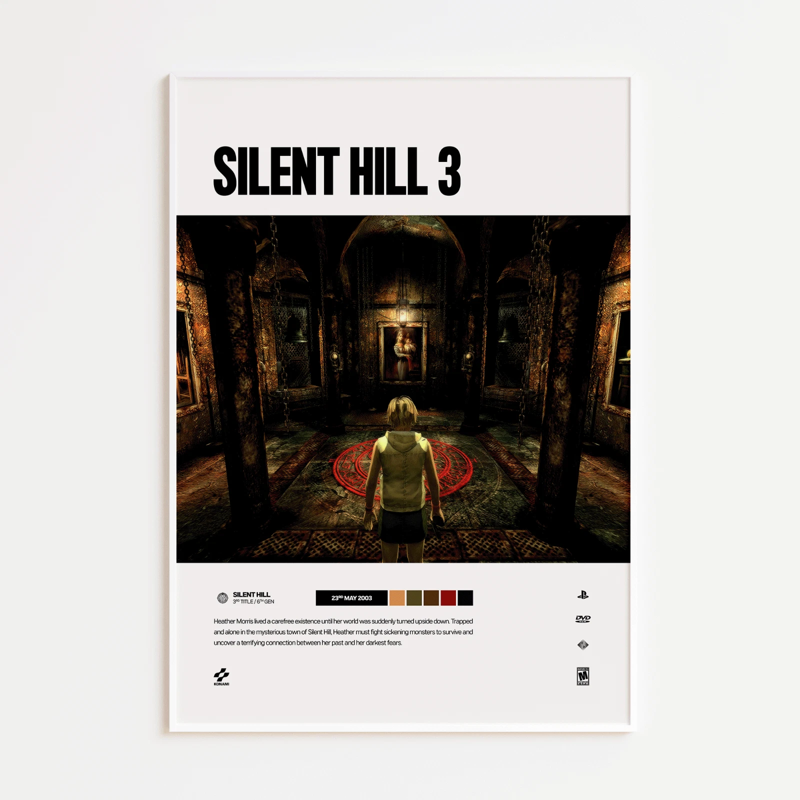 Silent Hill 3 (2003) Video Game Art Poster, Premium Matte Vertical Poster