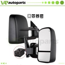 Powerheated Door Towing Mirrors Pair For 99-02 Chevy Gmc Pickup Truck Mirrors