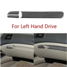 Carbon Fiber Copilot Storage Box Panel Cover Trim For Honda Civic 8th 06-11 Set