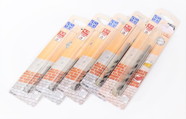 Lux Mauerbohrer Fliesenbohrer Set 5-Tlg. ø3,4,5,6,8Mm Hm Bohrer Bohren Werkzeug-image