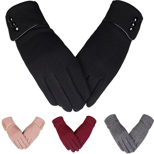 Mujeres Elegantes Invierno Cálido Lanza Forrado Termal Guantes Pantalla Táctil Regalo