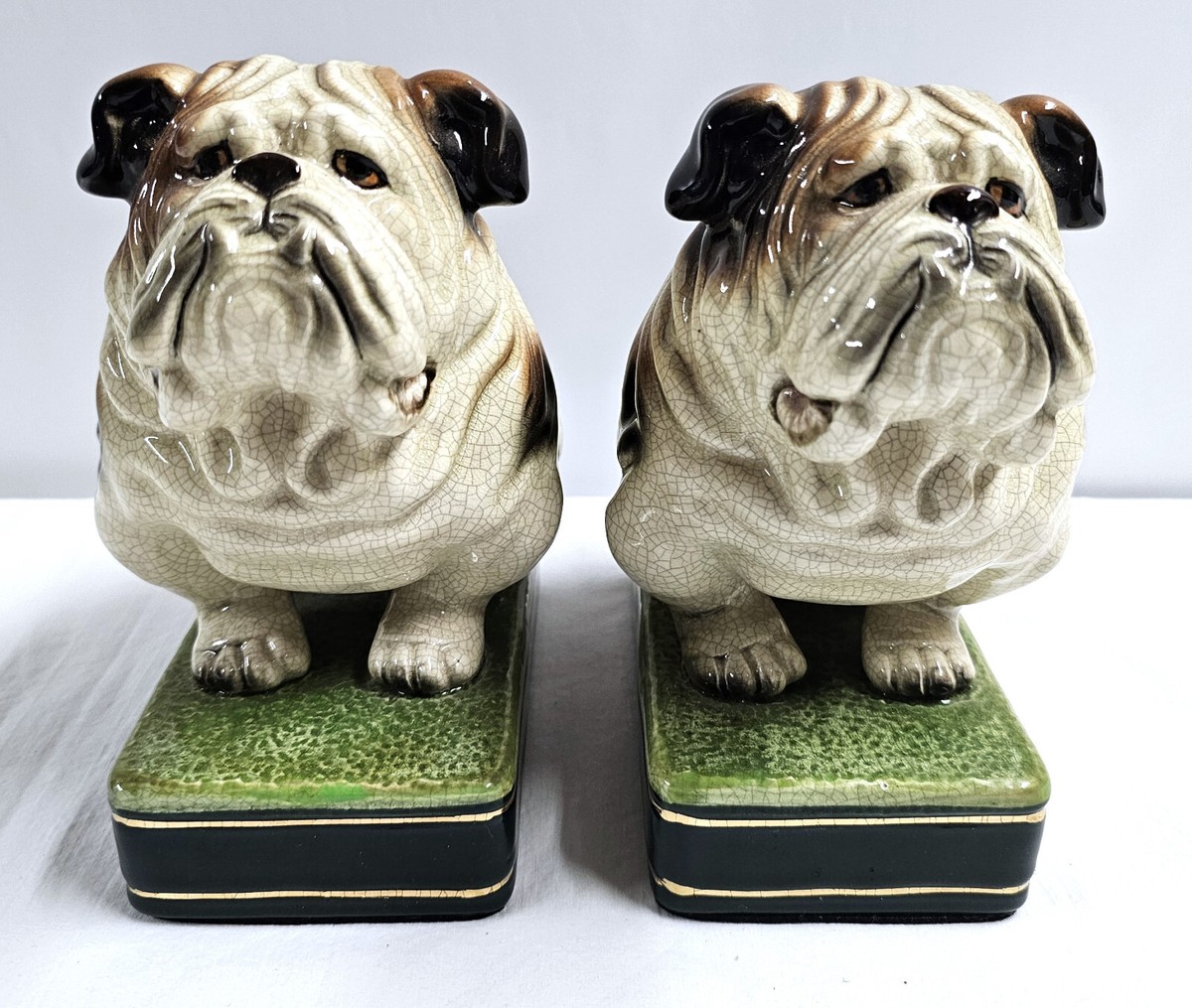 Shin　CHALKEARE BULLDOG 2体 Shin CHALKEARE BULLDOG 2体 VINTAGE CHALKWARE BULLDOG FIGURE