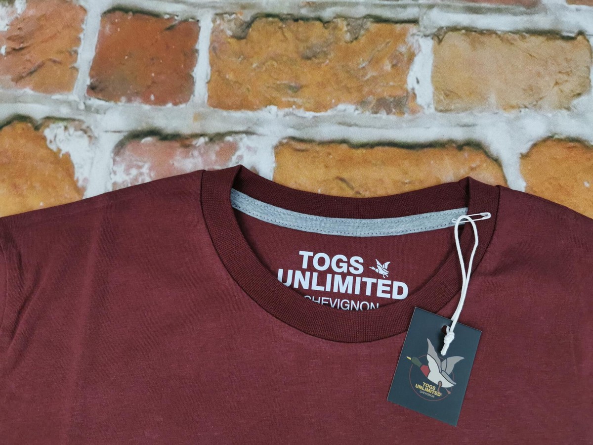 Nouveau Chevignon T-Shirt Vintage D'Été Tog'S Unlimited Taille S Bordeaux