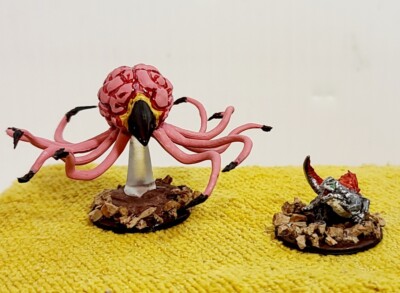 WizKids D&D Nolzurs Marvelous Miniatures: Basilisk & Grell Painted By Pizzazz 