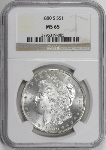 1880-S Morgan Silver Dollar $1 NGC MS65 [22F13]