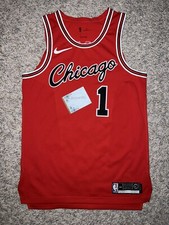 Derrick Rose Jersey Nike 44 Authentic Medium Chicago Bulls Retro Red Throwback