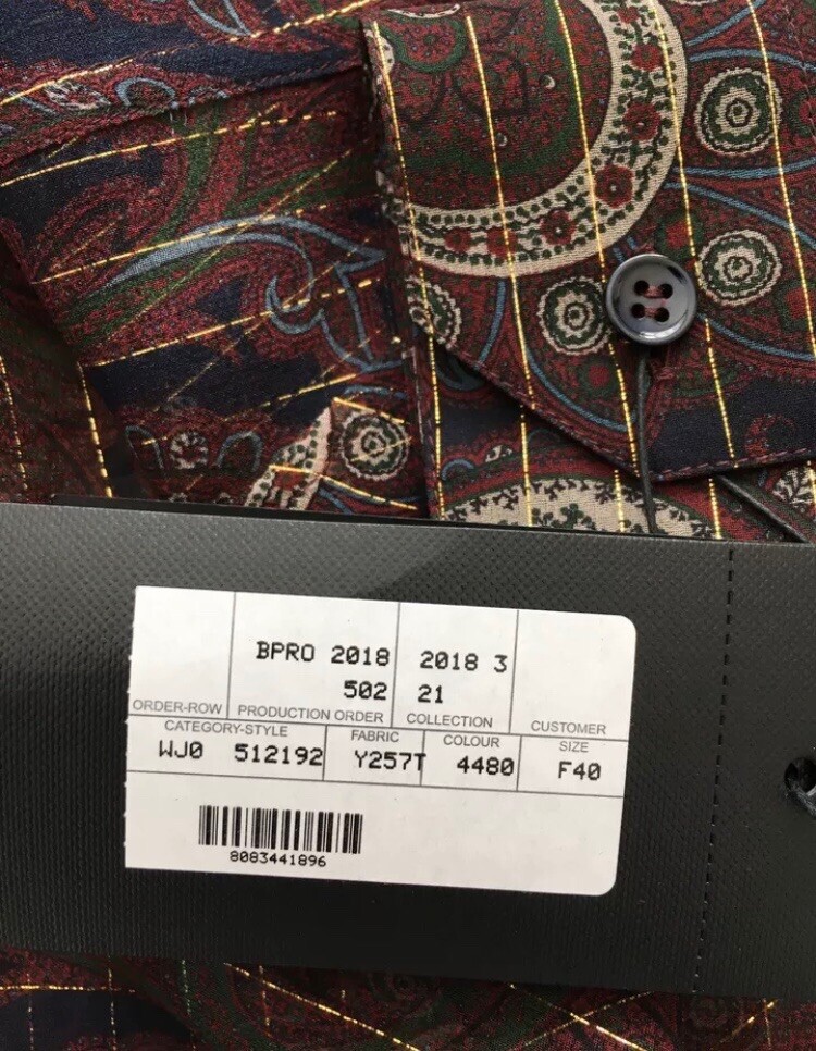 Camicia Paisley multicolore £1 190 SAINT LAURENT Paris seta e metallo fibre