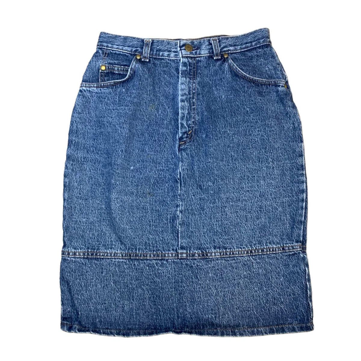 Brown top jean skirt