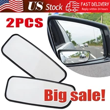 2x 360° Stick on Rear View Auxiliary Blind Spot Mirror Wide Angle Car Truck SUV
