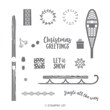 Stampin Up Alpine Adventure Set of 17 Photopolymer Cling Stamps - NIP