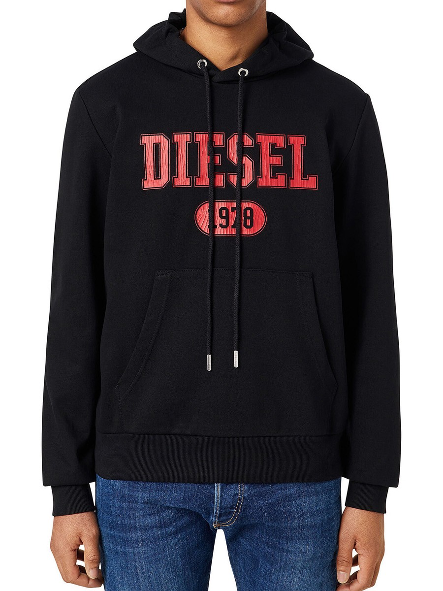 DIESEL |S-GINN-HOOD-K25 パーカー フーディ Diesel - Mens Regular Fit Logo Hooded Sweater Hoodie - S