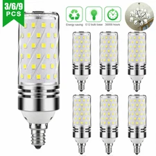 16W E12 LED Corn Bulb Light 6000K Candelabra Ceiling Fan Lamp Daylight White USA