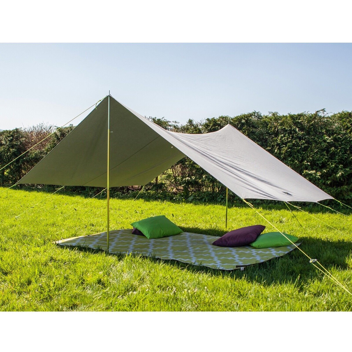 Bell Tent Awning/Stand Alone Shelter 100% Cotton Canvas by Life Under Canvas