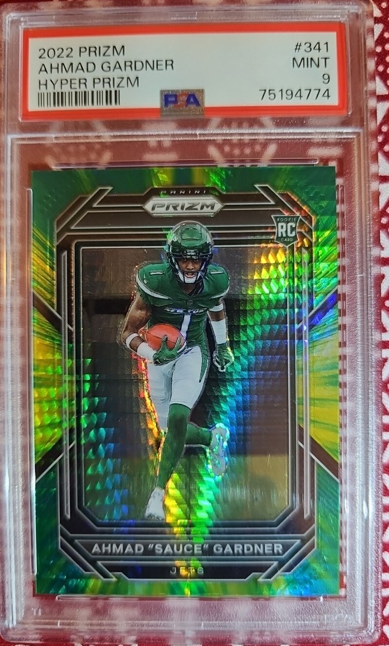 2022 Prizm Sauce Ahmad Gardner Hyper Prizm #341 RC /175 PSA 9 COLOR MATCH