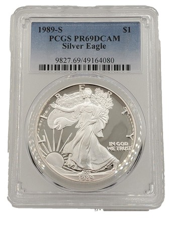 1989 AMERICAN SILVER EAGLE $1 DOLLAR COIN SUPERB GEM MINT STATE
