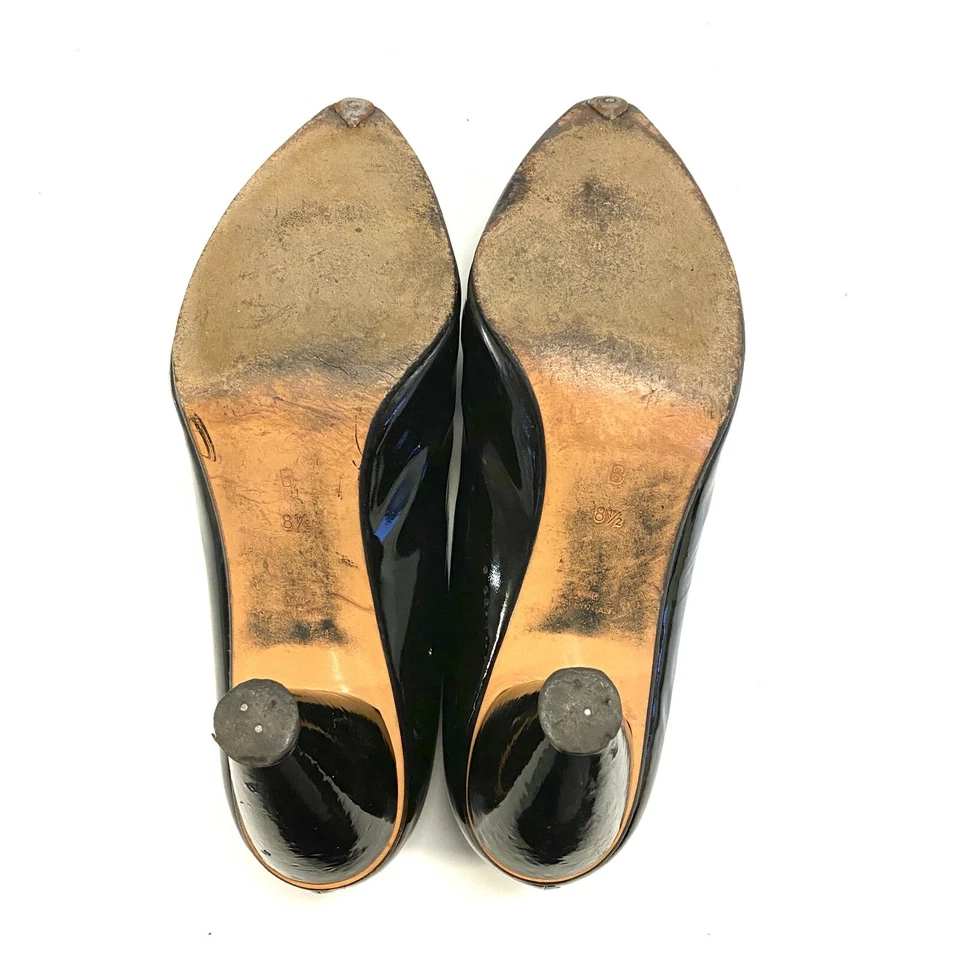 LOTE x 3 Tacones De Colección Walter Steiger & d'Rossana Negro Charol Cono Medio 8.5B Foto 4 de 4