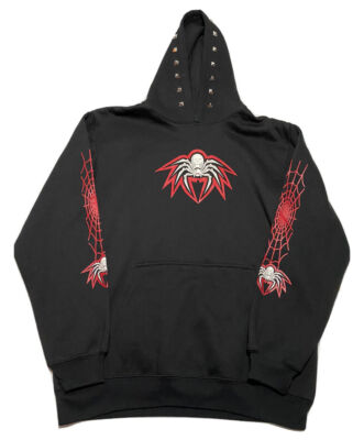 池上unknow archive y2k sholder back 💀 Vintage Y2K No Fear Skull Bones Affliction Zip Up Hoodie