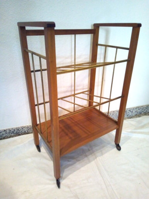 seltene alte  ART DECO Stand Notenablageum 1930  auf Rollen