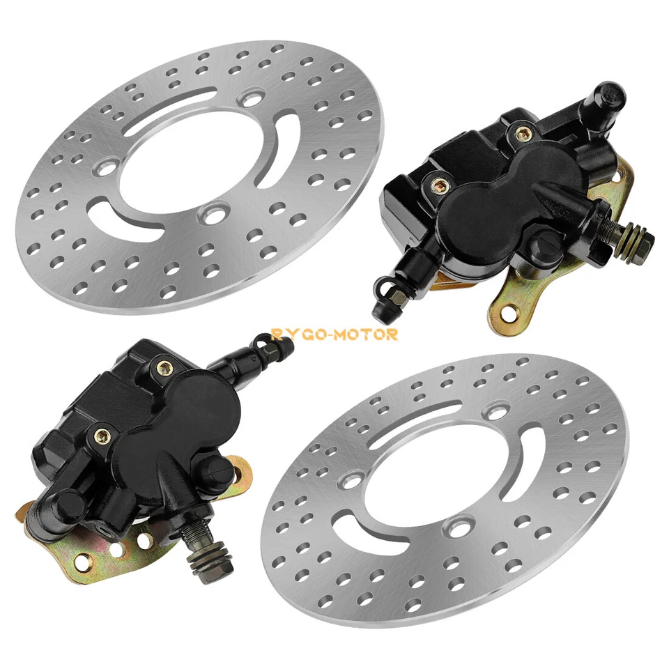 Front Brake Calipers & Brake Rotors for Kawasaki Bayou 300 KLF300C 4x4 1989-2004 - Image 2 of 4
