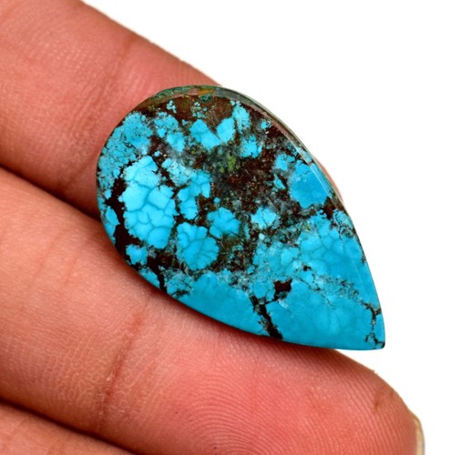 Natural Blue Bisbee Turquoise Cabochon 15.45 Ct Loose Gemstone - Picture 3 of 5
