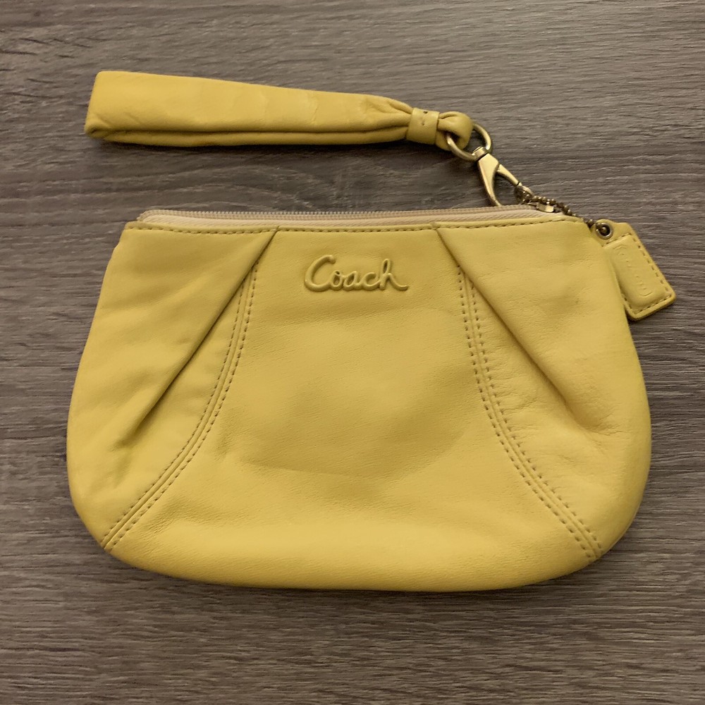 Coach Yellow Wristlet