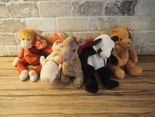 Beanie Babies x5 Scorch Schweetheart Knuckles Woody Fortune nice collection #F
