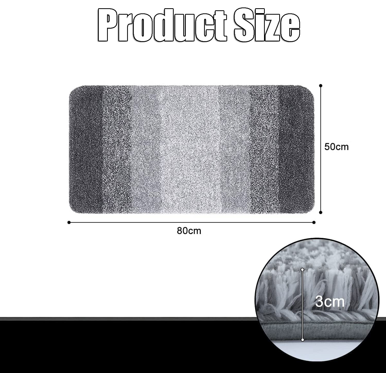 Non Slip Bath Mat Extra Large Shaggy Bathroom Rug Water Absorbent Toilet Mats UK eBay