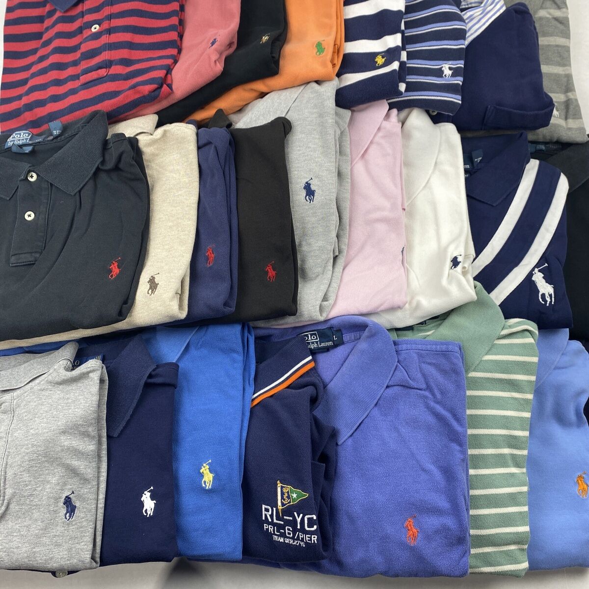 Assortment of 25 Ralph Lauren Men's Polo Shirts Multi-Color Assortment of 25 Ralph Lauren Men's Polo Shirts Multi-Color