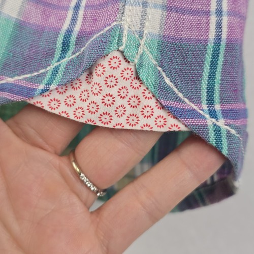 Tommy Bahama Linen Barbados Breeze Top L Stretch Plaid Pastel Flip Cuff Spring - Picture 13 of 24