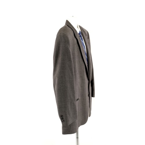 Pierre Cardin Textured Tweed Wool Gray Check 2 Button Blazer 44L - Picture 8 of 13