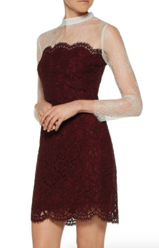 NWOT Sandro Paris Two Tone Floral Lace 