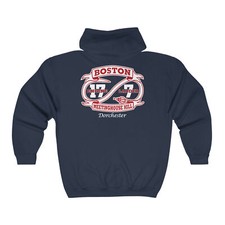 Full Zip Hoodie Boston Fire Department Engine 17 Ladder 7 Dorchester Hoodie