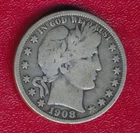 1908-O BARBER SILVER HALF DOLLAR **NICE CIRCULATED VERY GOOD** FREE SHIPPING!!